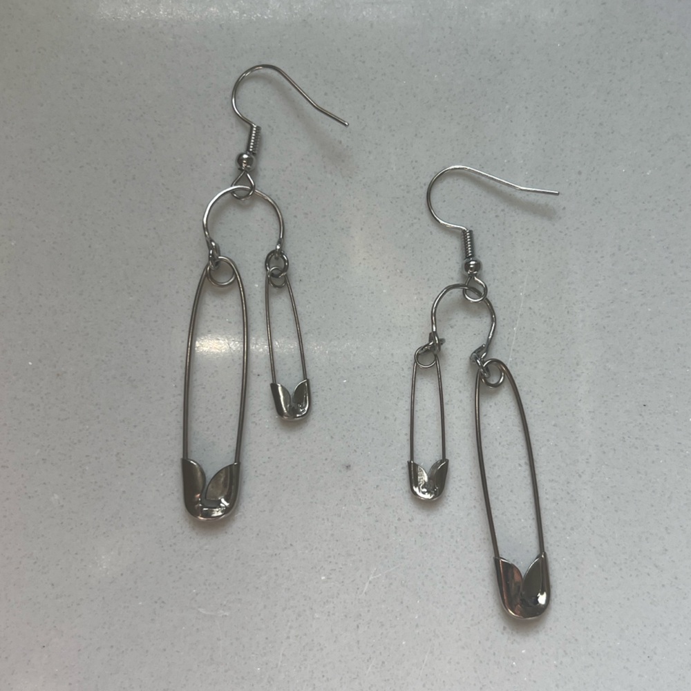 Handmade Safety Pin Earrings
